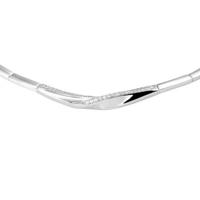 Afbeelding van YO&amp;NO Ketting Zilver Zirkonia 6,5 mm 43 + 3 cm Gerhodineerd 925