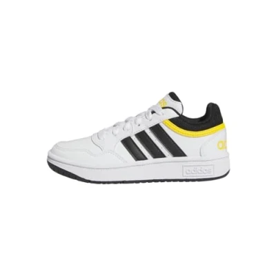 Afbeelding van adidas Uniseks Kind Hoops Shoes, Cloud White/Core Black/Bold Gold, 30 1/2 EU