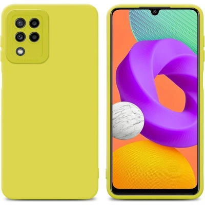 Afbeelding van Cadorabo Hoesje geschikt voor Samsung Galaxy M22 / M32 4G in FLUID GEEL Beschermhoes TPU silicone Cover Case