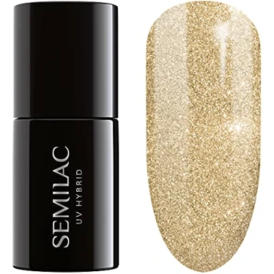 Afbeelding van Semilac Semipermanente nagellak, 037 gouden schijf, 7 ml