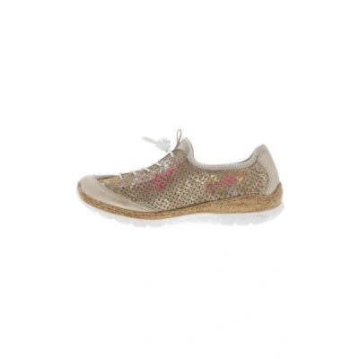 Afbeelding van Rieker Sneakers laag, Dames, Maat: 37, Beiges Kunststof/ textiel