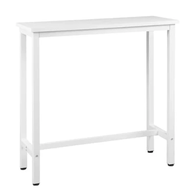 Afbeelding van WOLTU 1 X Bartafel Hoge tafel Bistrotafel met metalen structuur Spaanplaat tafelblad,Keukentafel Eettafel 100x40x100cm,Lichteiken BT33hei