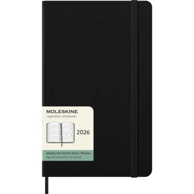 Afbeelding van Moleskine 12 Maanden Agenda 2026 Wekelijks Horizontaal Large Harde Kaft Zwart