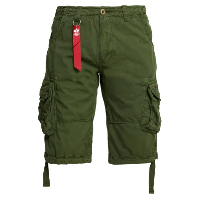 Afbeelding van Alpha Industries JET Shorts, Heren, Maat: 27, Dark oliv