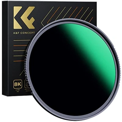 Afbeelding van K&amp;F Concept 62mm ND1000 Filter, Stevige Neutrale de Filters Optische Glas Grijze ND van Dichtheidslens met Multi Resistant Deklaag