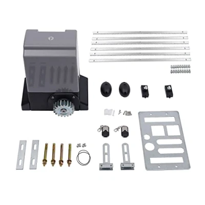 Afbeelding van 2000 kg motor voor het openen van schuifpoorten, schuifpoortmotor + 6 m tandheugel, complete set, elektrisch, poortopening, 750 W, aluminium, met infraroodsensor