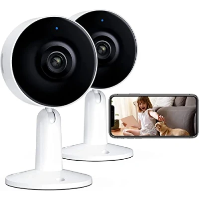 Afbeelding van ARENTI IN1 Indoor Security Cameras 2PC, 1080p Full HD Baby Monitor Pet Camera with Phone APP, Night Vision, 2 way Audio, Motion/Sound Detection, SD Card&amp;Cloud Storage, Alexa Compatible,2 pack,wit