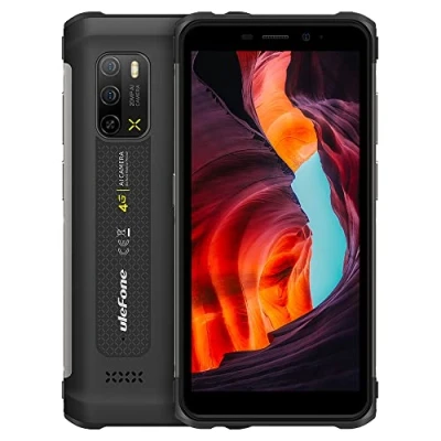 Afbeelding van Ulefone Armor X10 Pro Outdoor smartphone zonder abonnement, 20 MP onderwatercamera, Helio P22 4 GB + 64 GB, 5,45 inch, IP68 waterdichte mobiele telefoon, Android 11, 5180 mAh accu, 3 kaartsleuven, gezichtsontgrendeling, NFC, zwart
