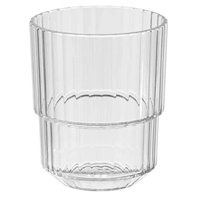 Afbeelding van APS Linea Drinkbeker van hoogwaardig Tritan, kunststof met 0,15 liter, BPA vrij, stapelbaar, onbreekbaar herbruikbaar en vaatwasmachinebestendig, 150 ml, kristalhelder