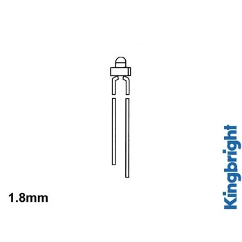 Afbeelding van Standaard LED 1.8mm Geel Diffuus per 10