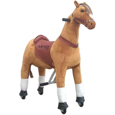 Afbeelding van Pony Ride, rijdend speelgoed paard bruin, SMALL