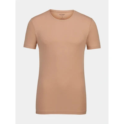 Afbeelding van Olymp MIT Rundhals Tshirt basic Creme beige, Heren, Maat: Medium, beige