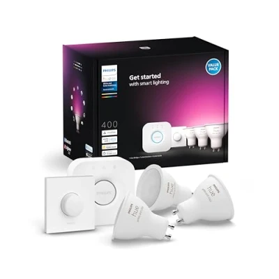 Afbeelding van Philips Hue Slimme GU10 Spot, Wit &amp; Gekleurd licht (2 pack), Bluetooth compatibel, Stembediening met Alexa, Apple Home Google Assistant
