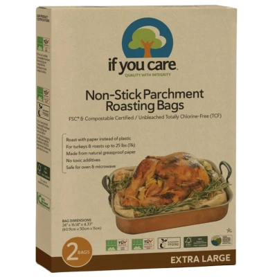 Afbeelding van If You Care Papieren Gaar en Braadzak XL 2 st.FSC