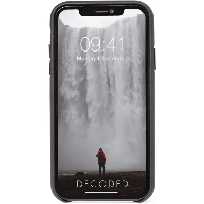 Afbeelding van Apple iPhone 11 Pro Max Hoesje Echt leder Decoded Hardcase/Backcover Zwart Telefoonhoesje