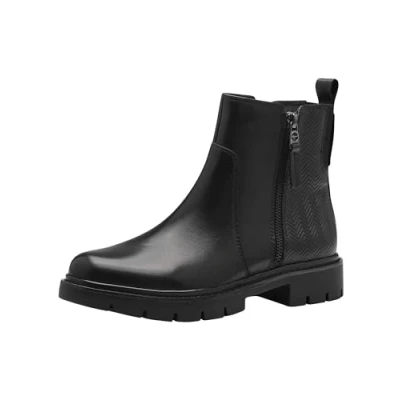 Afbeelding van Tamaris Comfort Dameslaarzen zonder hak, met ritssluiting, herfst, zwart, 37 EU