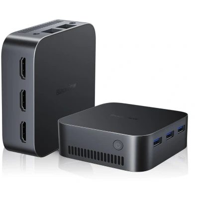 Afbeelding van Blackview MP80 Mini PC Intel N97 CPU (tot 3,6 GHz) 16 GB LPDDR5 RAM 1 TB M.2 SSD, Minicomputer Windows 11, 4K UHD Desktop PC, DRIE HDMI, Gigabit Ethernet, 5G WiFi, voor zakelijk/thuis, Zwart