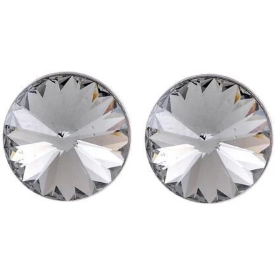 Afbeelding van Behave Grijze oorsteker 6mm met swarovski elements