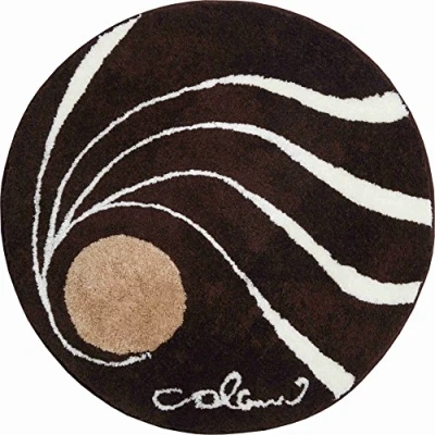 Afbeelding van Grund Designer Badmat COLANI, Ultrazacht en absorberend, Antislip, 5 jaar garantie, Colani 18, 80 cm rond, bruin