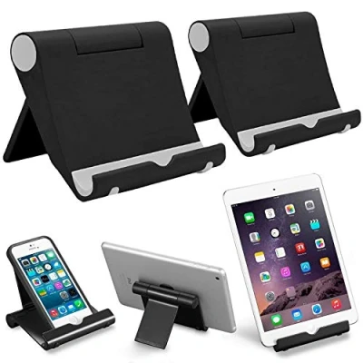 Afbeelding van VOVIGGOL 2 stuks mobiele telefoonhouders, telefoonstandaard, opvouwbare telefoonhouder, bureau, telefoonstandaard voor tafel, smartphonestandaard, compatibel met iPhone, iPad, Samsung