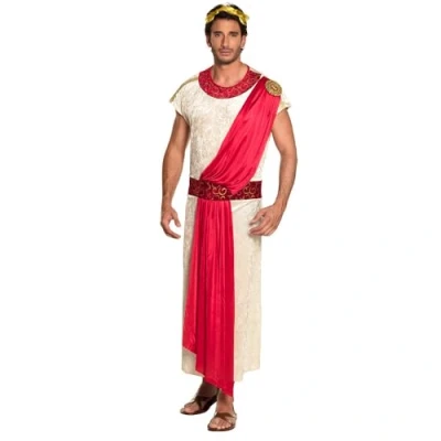 Afbeelding van Boland Volwassenen kostuum Nero, hoofdtooi en toga met sjaal, vermomming, Romeinse keizer, Griekse god, Romein, carnaval, themafeest