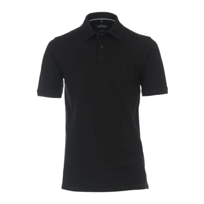 Afbeelding van Casa Moda Polo Stretch Zwart maat L heren met Regular fit Pasvorm Suitable Herenkleding Poloshirt