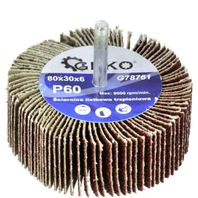 Afbeelding van GEKO Abrasive Flap Wheel P60 80x30mm 6mm Arbor