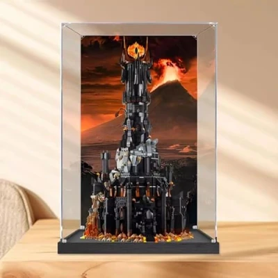 Afbeelding van transparante acrylvitrine compatibel met Le*Go 10333 Baladu, stofdichte vitrine (model niet inbegrepen) 3MM+inkjet