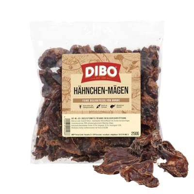 Afbeelding van DIBO Kippenmaagen, 250 g zak, de kleine natuurlijke kauwsnack of traktatie voor tussendoor, hondenvoer, kwaliteitskauartikelen, zonder chemicaliën