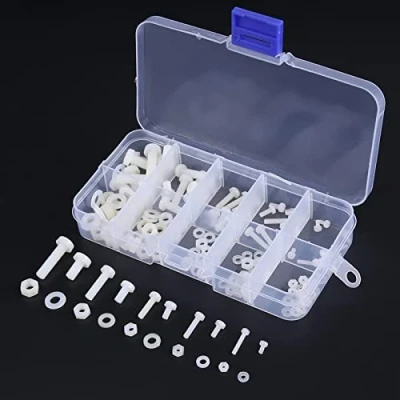 Afbeelding van Schroef sluitringen moeren set M2 M3 M4 M5 zeskantmoeren assortiment bevestigingsset in doos 150 stuks