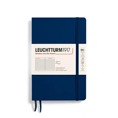 Afbeelding van Leuchtturm1917 B6+ Paperback Notitieboek met zachte kaft lined Navy