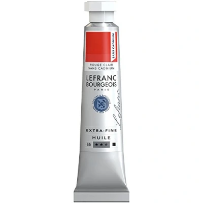 Afbeelding van Lefranc Bourgeois 404933 Extra fijne olieverf met hoogwaardige kunstenaarspigmenten, lichtecht, verouderingsbestendig 20ml Tube, Cadmium Free Red Light