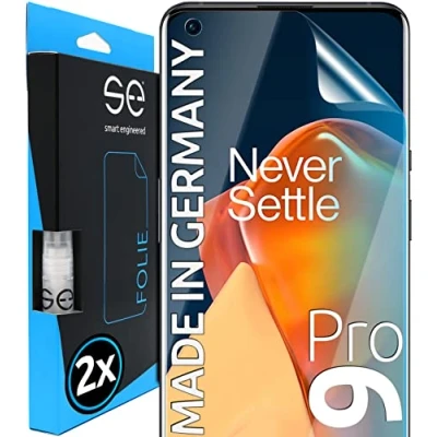 Afbeelding van s.e Beschermfolie voor OnePlus 9 Pro, 2 stuks, full screen, positioneerhulp, 1+ 9Pro beschermfolie, transparante displayfolie, functionerend alternatief veiligheidsglas,