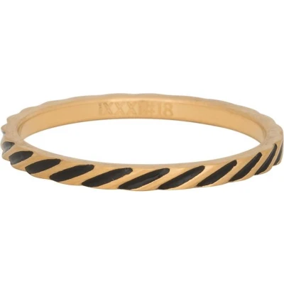 Afbeelding van Slanting stripes iXXXi Vulring 2 mm SALE 17 / Matt gold fill in black