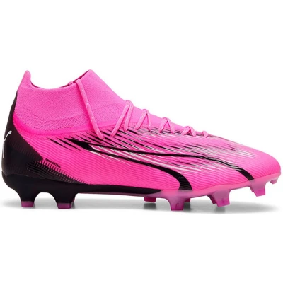 Afbeelding van Puma Ultra PRO FG/AG Voetbalschoenen met kunststof noppen, Heren, Maat: 44.5, Poison pink/white/black Textiel/ synthetisch
