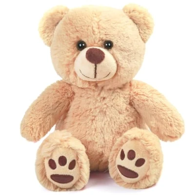 Afbeelding van LotFancy Teddybeer, pluche dier, knuffeldieren, 25 cm, kleine bruine beer, schattig knuffeldier, speelgoed, cadeaus voor kinderen, meisjes, vriendin, verjaardag, Valentijnsdag, lichtbruin