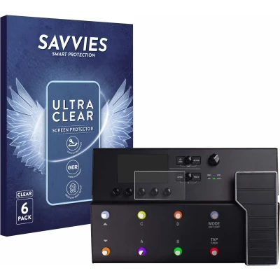 Afbeelding van Savvies Screenprotector voor Line 6 POD GO Folie Beschermfolie transparant (6 Stuks)