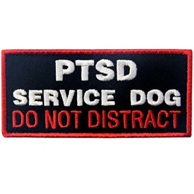Afbeelding van EmbTao Service hond vesten/servies geborduurde patch met klittenbandsluiting Ptsd