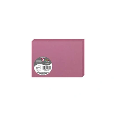 Afbeelding van Clairefontaine 22355C 25 dubbele kaarten formaat C6 (11 x 15,5 cm) 210 g/m² kleur: hortensia roze uitnodiging, evenementen en correspondentie serie pollen premium papier glad