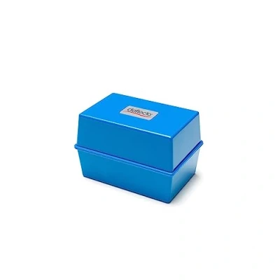 Afbeelding van Deflecto CP010YTBLU Waarde Grootte 5 x 3 Index Card Box Blauw