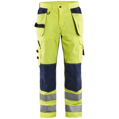 Afbeelding van Blaklader Werkbroek High Vis met ventilatie 1565 1811 Geel/Marineblauw D116