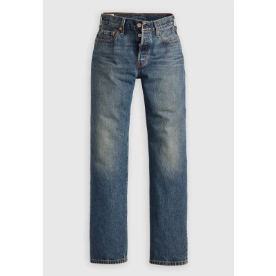 Afbeelding van Levi&#039;s dames 501 90&#039;s mid waist straight leg jeans met medium wassing in de kleur Indigo, maat: W24/L30