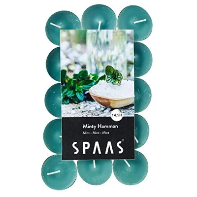 Afbeelding van SPAAS 30 Theelichten Geur, ± 4,5 uur Minty Hammam