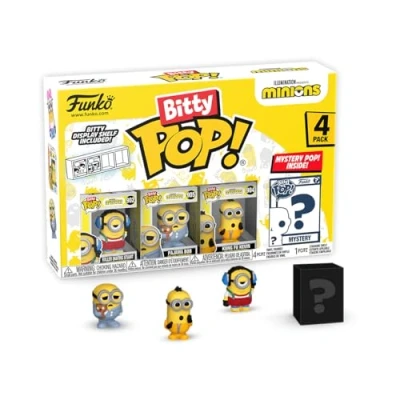 Afbeelding van Funko Bitty POP! Minions and A Surprise Mystery Mini Figuur 0,9 Inch (2,2 cm) 2 Collectable Stapelbaar Display Plank Inbegrepen Geschenkidee Feestzakjes Kous Taart Topper