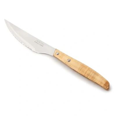 Afbeelding van ARCOS tafelmes steakmes lemmet roestvrij staal nitrum 10 cm moeiteloos snijden van vlees dankzij parelslijpen krachtig gekarteld houten handvat in bruin