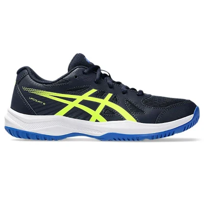 Afbeelding van Asics Upcourt 6 Unisex Handbalschoenen voor kinderen, Maat: 39, Midnight/safety yellow Textiel/ synthetisch
