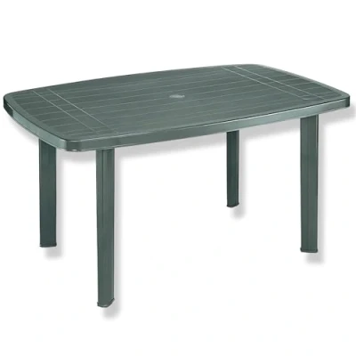 Afbeelding van Tomiglio tuintafel van kunststof, rechthoekig, met afneembare poten, 138 x 87 72 cm, groen