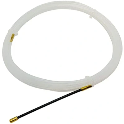 Afbeelding van 5 m kabeltrekhulp, 3 mm glasvezel, trek aan de draad met geleideveer en kabel voor het terugtrekken van riem.