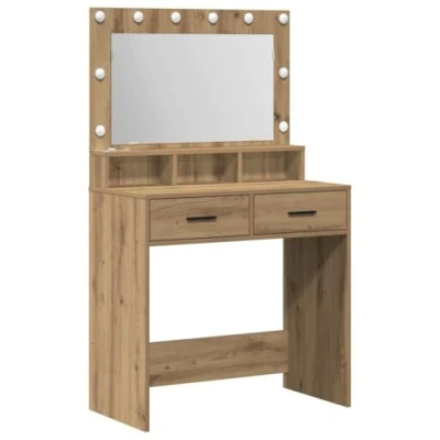 Afbeelding van vidaXL Kaptafel Eiken Engineered Hout 79 x 41 135 cm