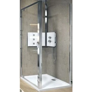 Afbeelding van Novellini Lunes 2.0 F zijwand, helder/chroom 78/84b x